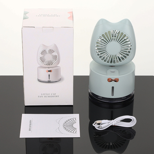 Refroidisseur <span class=keywords><strong>d</strong></span>'<span class=keywords><strong>air</strong></span> électrique portable motif chat mignon, rechargeable par USB, pulvérisateur de brume <span class=keywords><strong>d</strong></span>'eau, ventilateur de table avec veilleuse, cadeau <span class=keywords><strong>d</strong></span>'été pour les enfants - Product Image 6