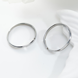 Vendita calda del prodotto minimalismo 15mm 16mm 17mm gioielli di moda anelli in bianco O forma all'ingrosso in acciaio inox anelli per le donne degli uomini - Product Image 5