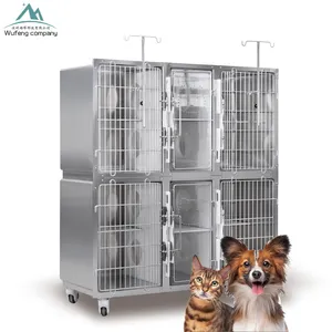 Большие клетки для домашних животных, 304 из нержавеющей стали, роскошная клетка для кошек, для еды, отдыха и санитарии