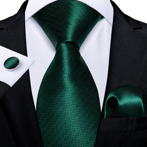 Accessoires de mariage pour homme : <span class=keywords><strong>cravate</strong></span>, pochette de costume et boutons de manchette unis à séchage rapide (rose, bleu, vert, violet) – Cadeau pour marié ou mari - Product Image 6