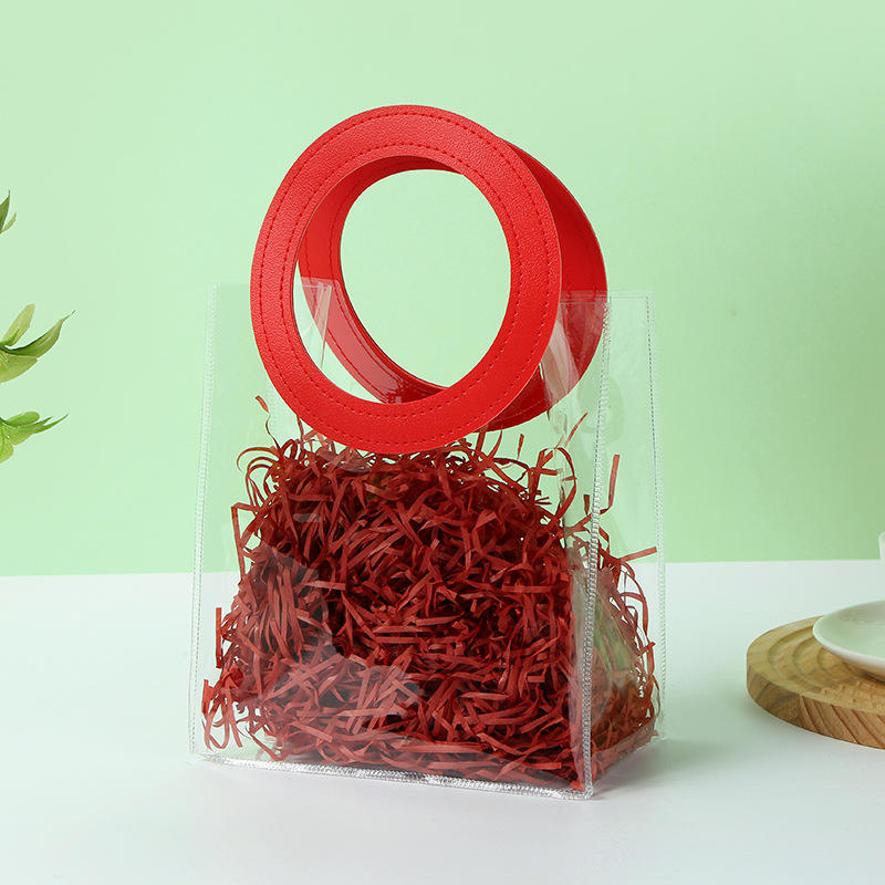 Red Round Handbag  Vertical Style  18-20-10