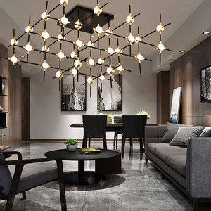 Nordic-Style Luxury Villa Living Room Chandelier Creative Personalized Sales Office Model Ceiling <b>Light</b> Hotel Pendant <b>Light</b> - Product Image 1
