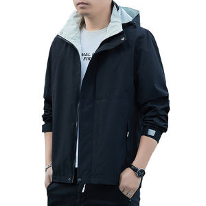 Chaqueta de Motocicleta con Capucha Desmontable para Hombre, Nueva Versión Coreana de Invierno, Estilo Casual, Delgada, Juvenil, Impermeable, a la Moda y Cómoda - Product Image 1