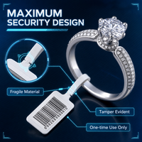 Tag RFID UHF Mini untuk Perhiasan, Dapat Dicetak, untuk Keamanan Inventaris Aset, Sistem Pelacakan Anti Maling untuk Display Ritel Butik