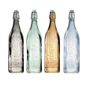 BOTELLA DE VIDRIO CUADRADA DE 1 LT EN COLORES SURTIDOS - Product Image 1