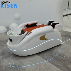 Silla de Masaje Eléctrica para Salón de Belleza y Peluquería KISEN, en Oferta, con Lavabo de Cerámica y Circulación de Agua - Product Image 1