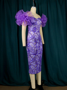 Vestidos de Cóctel Cortos con Estampado y Volantes para Mujer, Ideales para Fiestas de Verano - Product Image 4
