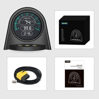 AUTOOL-medidor de velocidad de motor X70 OBD, medidor de RPM/temperatura del motor/batería, alarma de voltaje, medidor multifuncional, código de Error claro