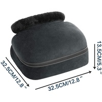 Coussin de massage chauffant détachable 2-en-1 pour les pieds, le dos, le cou et les lombaires, avec thérapie infrarouge, pour la maison et le bureau