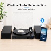 Prix d'usine en gros UDREAMER Haut-parleurs indépendants sans fil modernes puissants avec logo personnalisé Lecteur de disques vinyles en plastique RCA