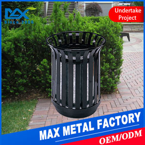 Vente en gros d'usine de mobilier urbain poubelle avec <span class=keywords><strong>cendrier</strong></span> jardin parc <span class=keywords><strong>extérieur</strong></span> en acier inoxydable <span class=keywords><strong>extérieur</strong></span> noir rond durable - Product Image 4
