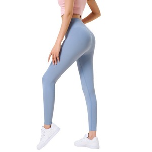 Leggings Deportivos de Cintura Alta, Sólidos, con Sensación de Segunda Piel, Transpirables y que Absorben el Sudor, para Correr, Yoga y Fitness - Product Image 3