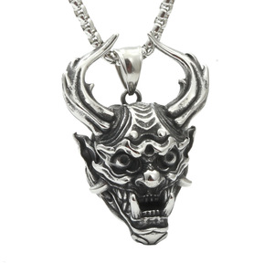 Collar con Colgante de Demonio Infernal, Acero Inoxidable, Forma de Rostro, Joyería de Moda, Regalo para Hombres y Mujeres - Product Image 1