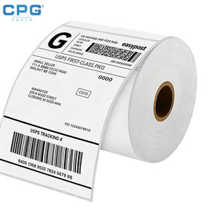 Etiqueta térmica OEM personalizada, resistente al agua, con pegamento fuerte, triple protección, 100x100 mm, 4x4 pulgadas, etiqueta de código de barras, etiqueta para embalaje minorista - Product Image 1