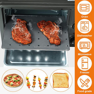 Tapis <span class=keywords><strong>de</strong></span> <span class=keywords><strong>cuisson</strong></span> réutilisable en PTFE pour <span class=keywords><strong>barbecue</strong></span>, grande durabilité, avec trous - Product Image 5