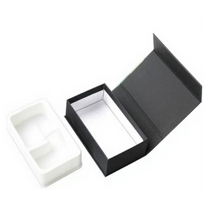 Custom High-End Waterproof Cardboard Key <b>Ring</b> Keychain Gift <b>Box</b> with Magnetic Closure Black EVA Sponge Liner - Product Image 5