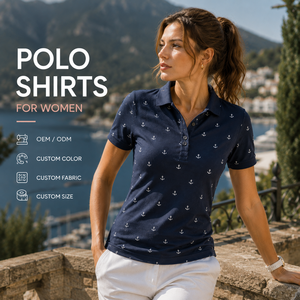Camiseta de Polo de Golf Personalizada para Mujer, Camisetas de Polo Estampadas de Alto Rendimiento, Transpirables, de Secado Rápido, Elásticas, Fabricante de Marca Privada - Product Image 1