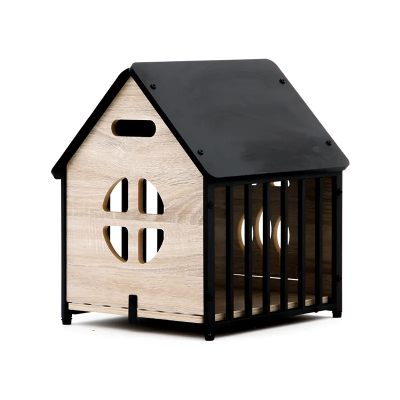 Good Quality 16*16*19 Inch Windproof Solid Wooden Pet Dog Cage Pet Metal Cages Sleeping House