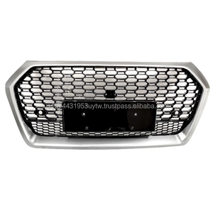 เหมาะสำหรับรุ่นของออดี้ Q5 B9 RSQ5กระจังหน้ากันชนสีเงินพร้อมกรอบล่าง2019-2021 - Product Image 1