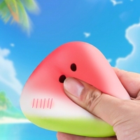 Jouet anti-stress en forme de pastèque Kawaii pour l'été, en PU souple à rebond lent, pour filles et garçons, jouet sensoriel pour enfants