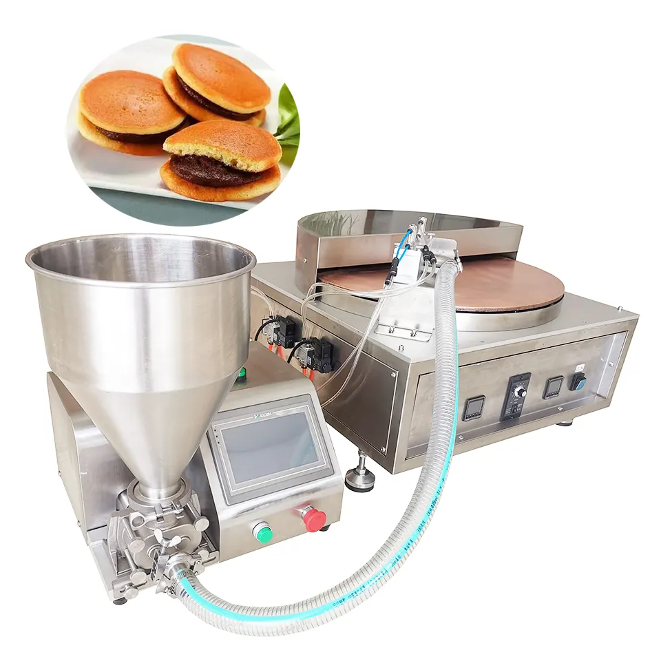 Automatic Commercial Industrial Production Line Electric Small Pancakes Making Press Dorayaki Maker Pancake Machine