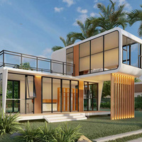 Villa Modulaire Traditionnelle Complète en Acier Léger Écologique de Luxe pour le Tourisme, Cabane Préfabriquée, Bureau Modulaire Extérieur