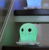 Lampe de chevet Octopus en silicone colorée, mignonne, à clignotement, pour la protection des yeux, idéale pour l'alimentation, décoration d'intérieur, ambiance chambre, rechargeable