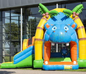 Trẻ Em Của Ngoài Trời Vòng Tròn Bouncy Lâu Đài Aire De Jeux Gonflable Inflatable Nhà Bị Trả Lại Trở Ngại Khóa học Vật Liệu Nhựa Bền - Product Image 4