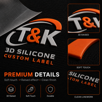 Étiquette de transfert thermique 3D personnalisée en silicone, patch logo en relief, souple, flexible, lavable pour vêtements, vêtements de sport, marquage de vêtements