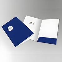 Carpeta de Presentación para Inversionistas con Borde Reforzado, Monograma en Relieve y Cubierta de Película de PE Suave al Tacto