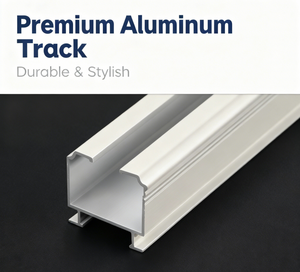 Rel Aluminium Alloy Berkualitas Tinggi untuk Tirai, Model Ceiling Mount Deluxe, Sistem Rel Geser untuk Dekorasi Jendela - Product Image 3