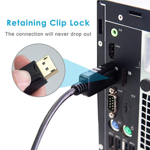 Cabo Adaptador DP para VGA Banhado a Ouro de 1,8M (6 Pés) com Blindagem Trançada e Revestimento em PVC para Monitor, Computador, Laptop, <span class=keywords><strong>TV</strong></span>, DVD Player 1080P - Atacado - Product Image 5