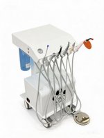 BL 610F Station de Compresseur d'Air pour Unité Dentaire Vétérinaire 550W Sans Huile Silencieuse avec Réservoir 10L, Scaler LED Intégré et Unité de Photopolymérisation