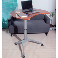 Fabricant de haute qualité bureau debout à hauteur réglable en gros bureau d'ordinateur portable mobile personnalisé avec roulettes