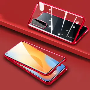 for vivo X30 PRO Phone Accessories Clear Magnetic Flip Tempered Glass Protector Cover With Lens all-inclusive Magnetic Case