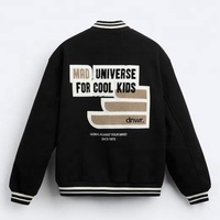 Veste universitaire Hip Hop pour homme, personnalisable avec patch brodé, en polaire écologique, coupe-vent et antibactérienne, en laine/polyester