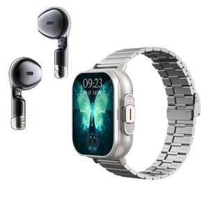 Montre connectée D <span class=keywords><strong>8</strong></span> avec écouteurs Bluetooth, fonction d'appel, montre connectée 2-en-1, écouteurs TWS, bracelet de sport avec moniteur de fréquence cardiaque, montre connectée musicale - Product Image 4