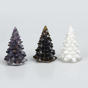 Mini Arbre de Noël en Résine pour Décoration Intérieure, Ornements de Bureau de Noël, Ensemble Décoratif Minimaliste Moderne Style Instagram - Product Image 2