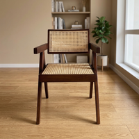 Chaise de salle à manger en teck massif durable, design minimaliste moderne INDOTEAK IND1, meubles pour la maison, le bureau, les appartements, les hôtels