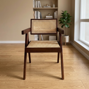 Chaise de salle à manger en teck massif durable, design minimaliste moderne INDOTEAK IND1, meubles pour la maison, le bureau, les appartements, les hôtels - Product Image 3
