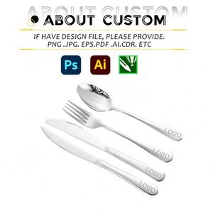 Vente en gros de couverts de table occidentaux en acier inoxydable de haute qualité, couteau, fourchette et cuillère, cadeaux créatifs pour hôtel avec logo personnalisé - Product Image 3