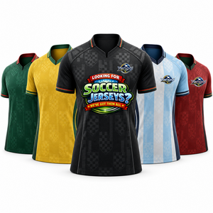 Penjualan Panas Gaya Musim Panas Jersey Sepak Bola Ukuran Besar Kaos Sepak Bola Bernapas Cepat Kering - Product Image 1