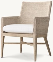 Chaise en herbe de mer durable et moderne, cadre en bois haut de gamme, meubles d'intérieur