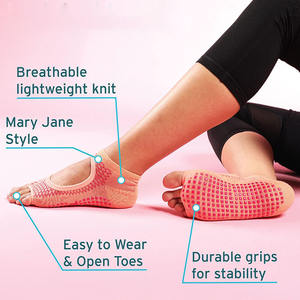 <span class=keywords><strong>Calcetines</strong></span> antideslizantes de neopreno para Yoga para mujer, medias de agarre superior para Pilates, baile y Ballet, venta al por mayor - Product Image 5