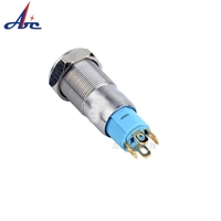 Interruptor de botón de bloqueo automático impermeable, serie D IP 67 IK10, con luz iluminada