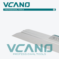 VCANO - Grattoir plat de type couteau avec manche en caoutchouc bleu et blanc de haute qualité, lame en acier inoxydable, nettoyage efficace des surfaces