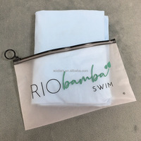 Emballages en plastique biodégradable givrés personnalisés, sacs à fermeture éclair, sacs à fermeture éclair pour t-shirts, maillots de bain, avec logo