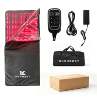 Couverture de sauna à lumière rouge ERCON 660 850nm pour studio de yoga, usage domestique, pliable, portable, pour la récupération après l'entraînement, le sommeil et le confort du corps entier