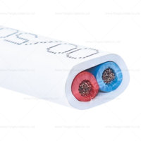 Kabel Tembaga Fleksibel Paralel PVC RVVB Berkualitas Profesional 2 Inti 0.75mm2 4.0mm2 Selubung Luar Putih 300/450v