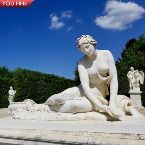 Parque al aire libre Jardín Tamaño real Mármol Baño Mujer Estatua - Product Image 1